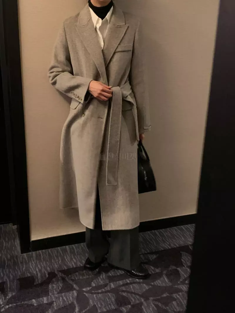 Ff - Korean Women Fashion - #womensfashion - Double Herringbone Coat - 12