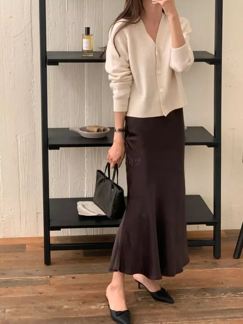 Ff - Korean Women Fashion - #womensfashion - Maron Silk Skirt - 11