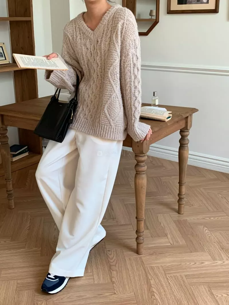 Ff - Korean Women Fashion - #womensfashion - Bookle Knit Tee - 12