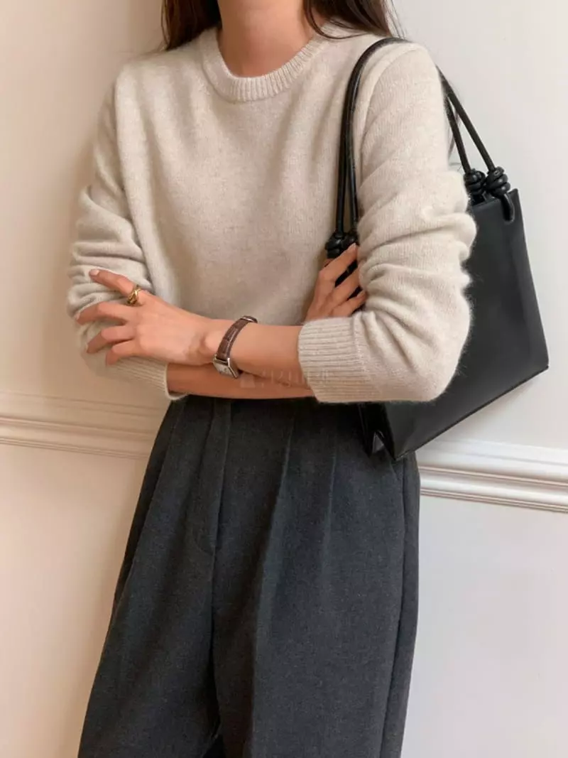Ff - Korean Women Fashion - #womensfashion - Racoon Pine Knit Tee - 8