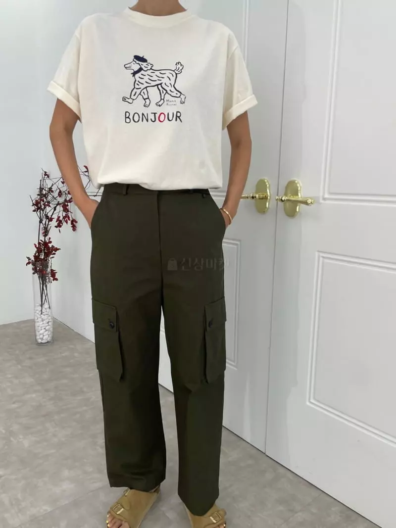 Fifty - Korean Women Fashion - #momslook - Bon Jour Tee - 4