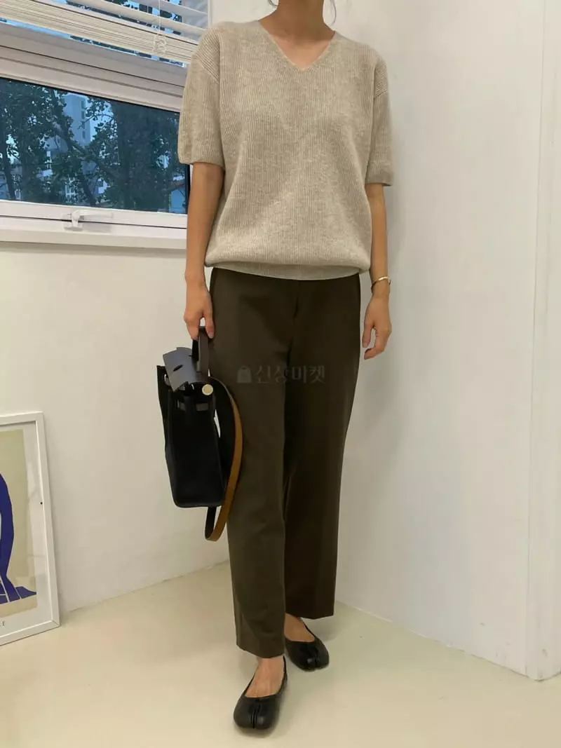 Fifty - Korean Women Fashion - #momslook - Niyou Knit Tee - 5