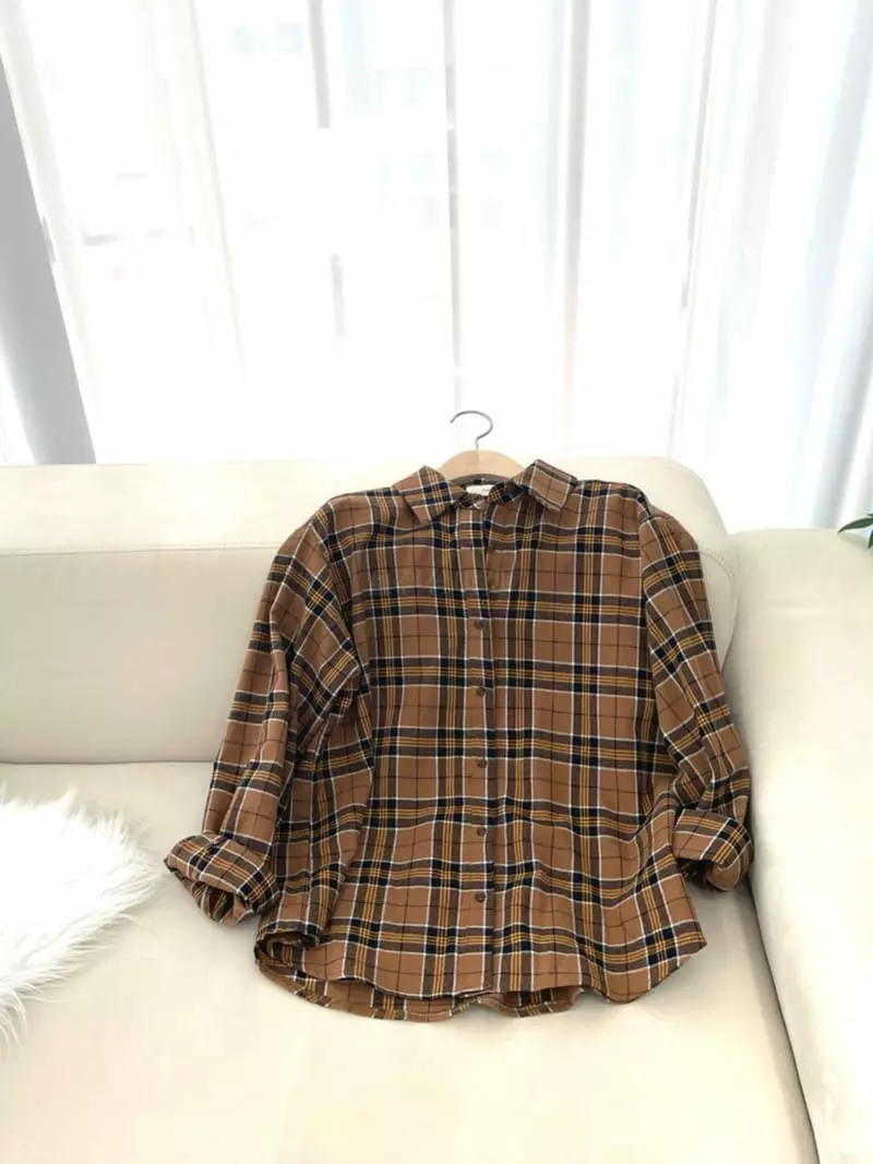 Fifty - Korean Women Fashion - #momslook - Fleece Check Shirt - 11
