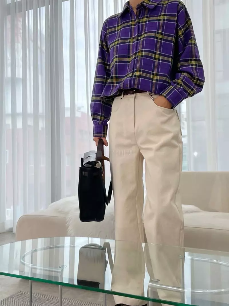 Fifty - Korean Women Fashion - #momslook - Fleece Check Shirt - 5