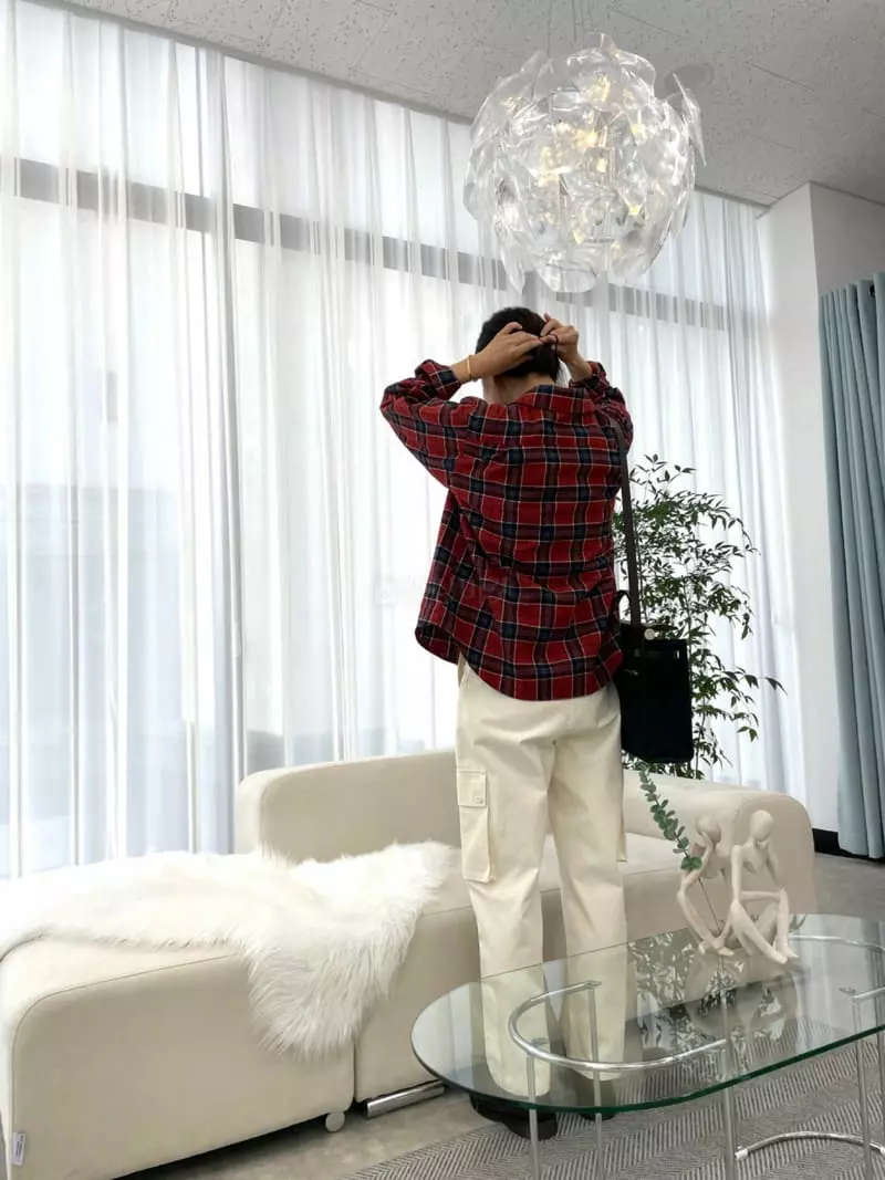 Fifty - Korean Women Fashion - #momslook - Fleece Check Shirt - 9