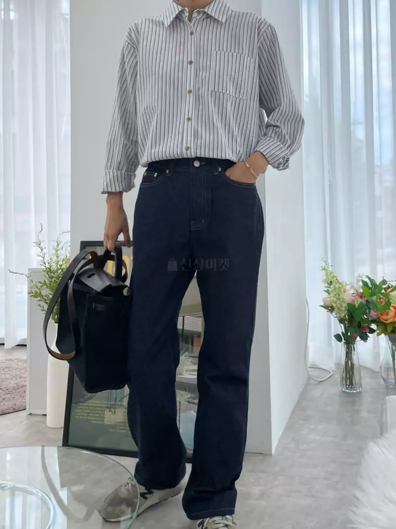 Fifty - Korean Women Fashion - #pursuepretty - Bunny Stripes Shirt - 5