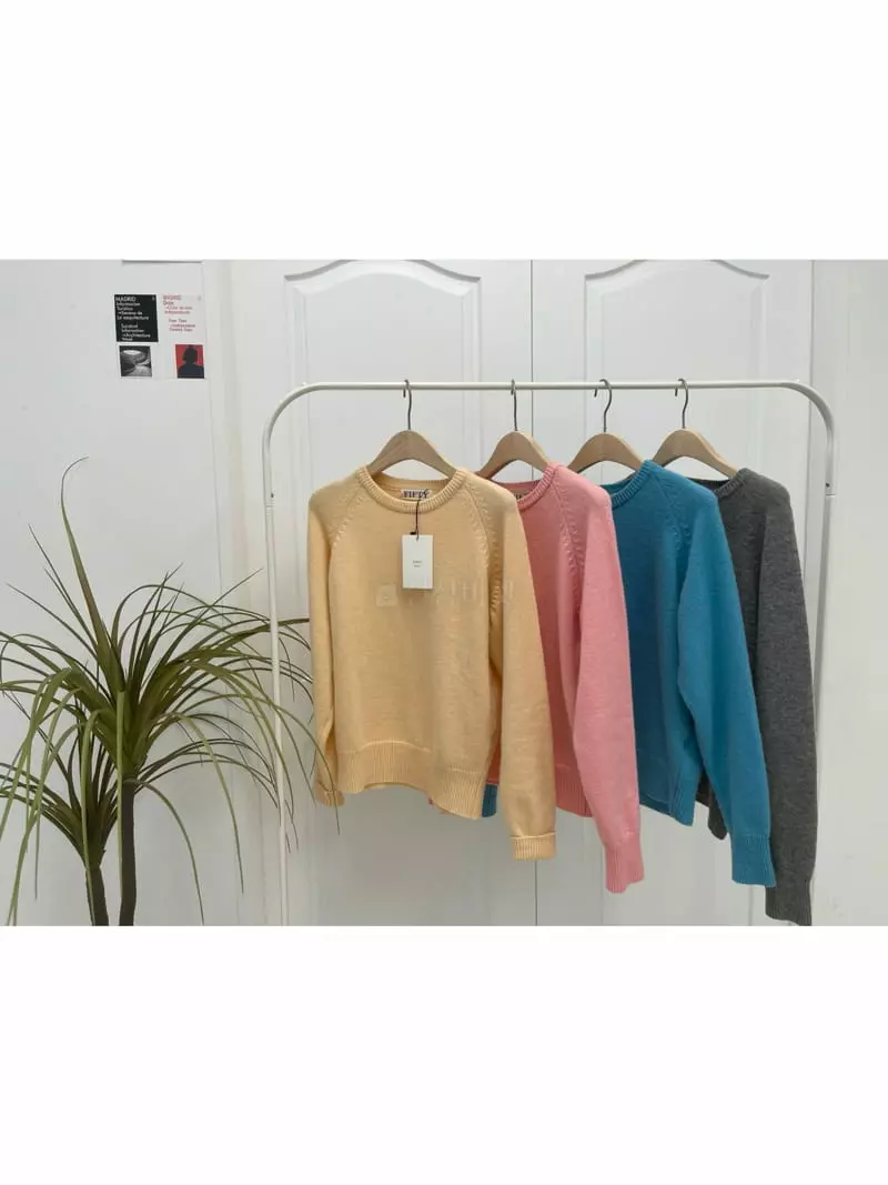 Fifty - Korean Women Fashion - #momslook - Color Knit Tee - 4