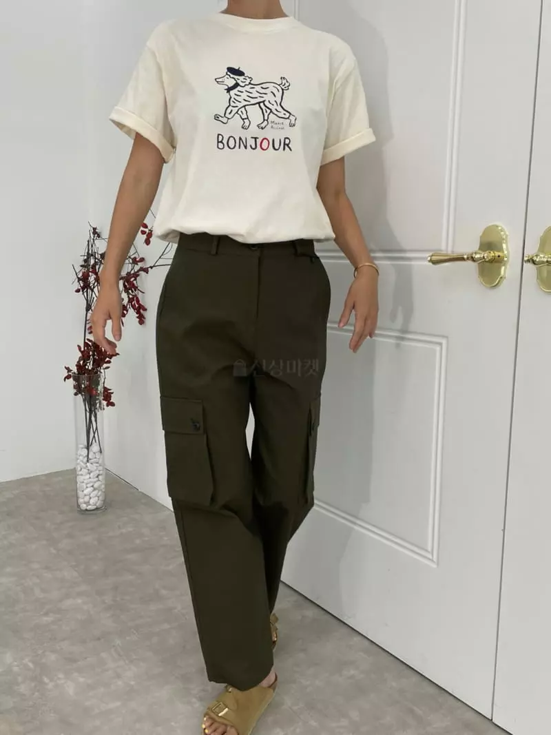 Fifty - Korean Women Fashion - #womensfashion - Bon Jour Tee - 5