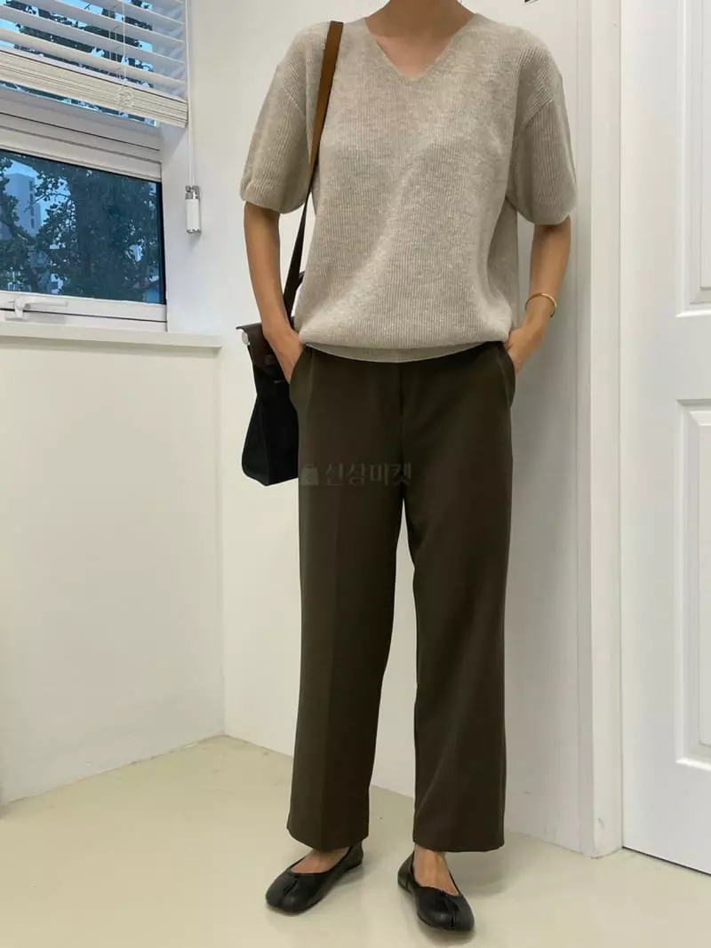 Fifty - Korean Women Fashion - #momslook - Niyou Knit Tee - 4