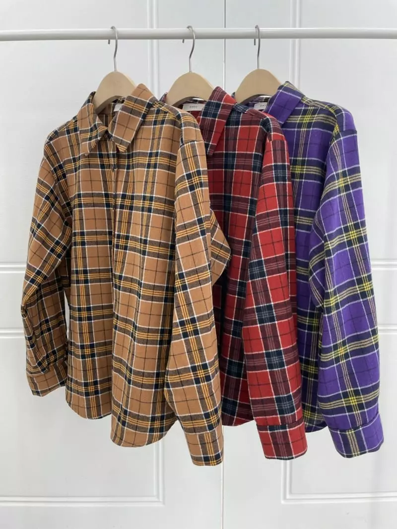 Fifty - Korean Women Fashion - #womensfashion - Fleece Check Shirt - 10