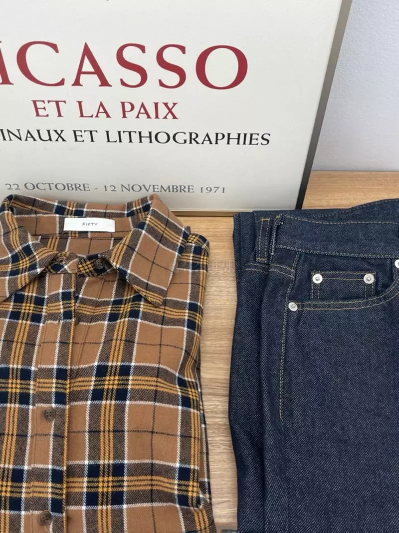 Fifty - Korean Women Fashion - #womensfashion - Fleece Check Shirt - 12