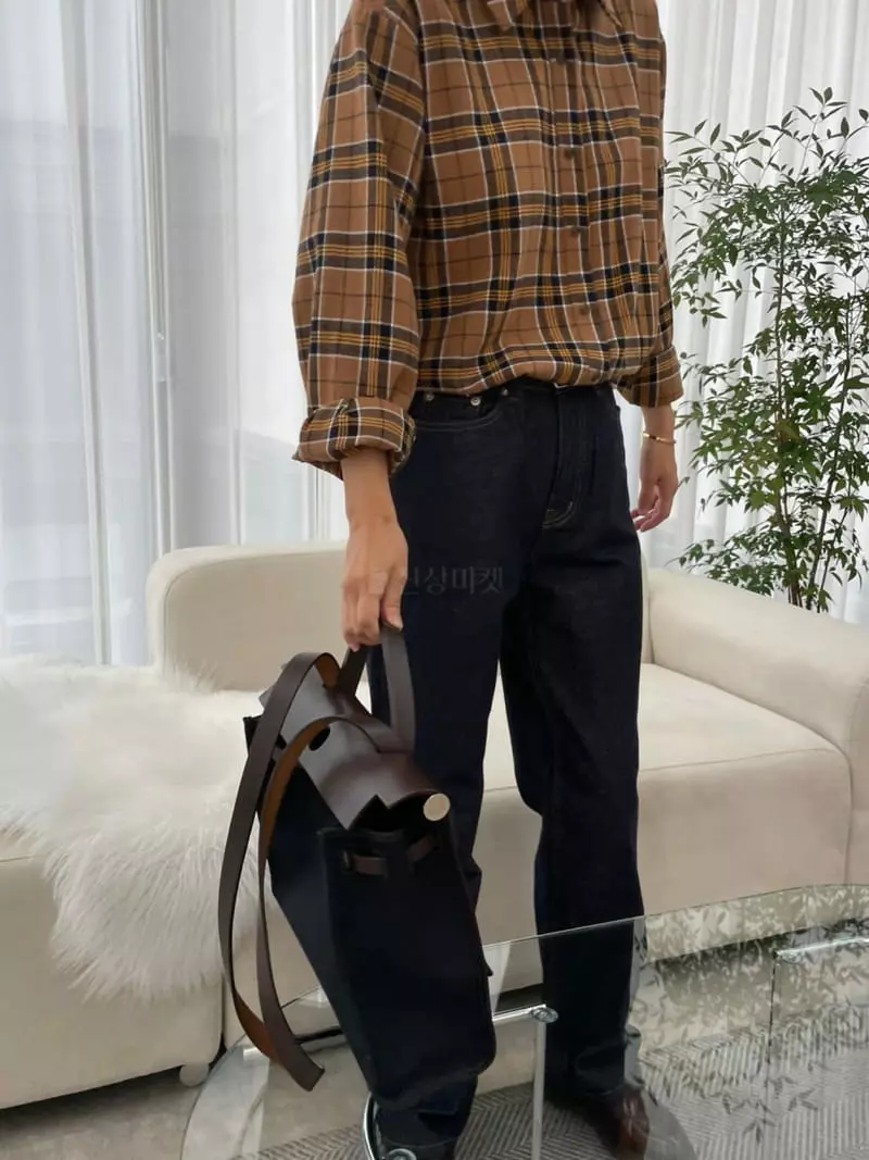 Fifty - Korean Women Fashion - #momslook - Fleece Check Shirt - 4