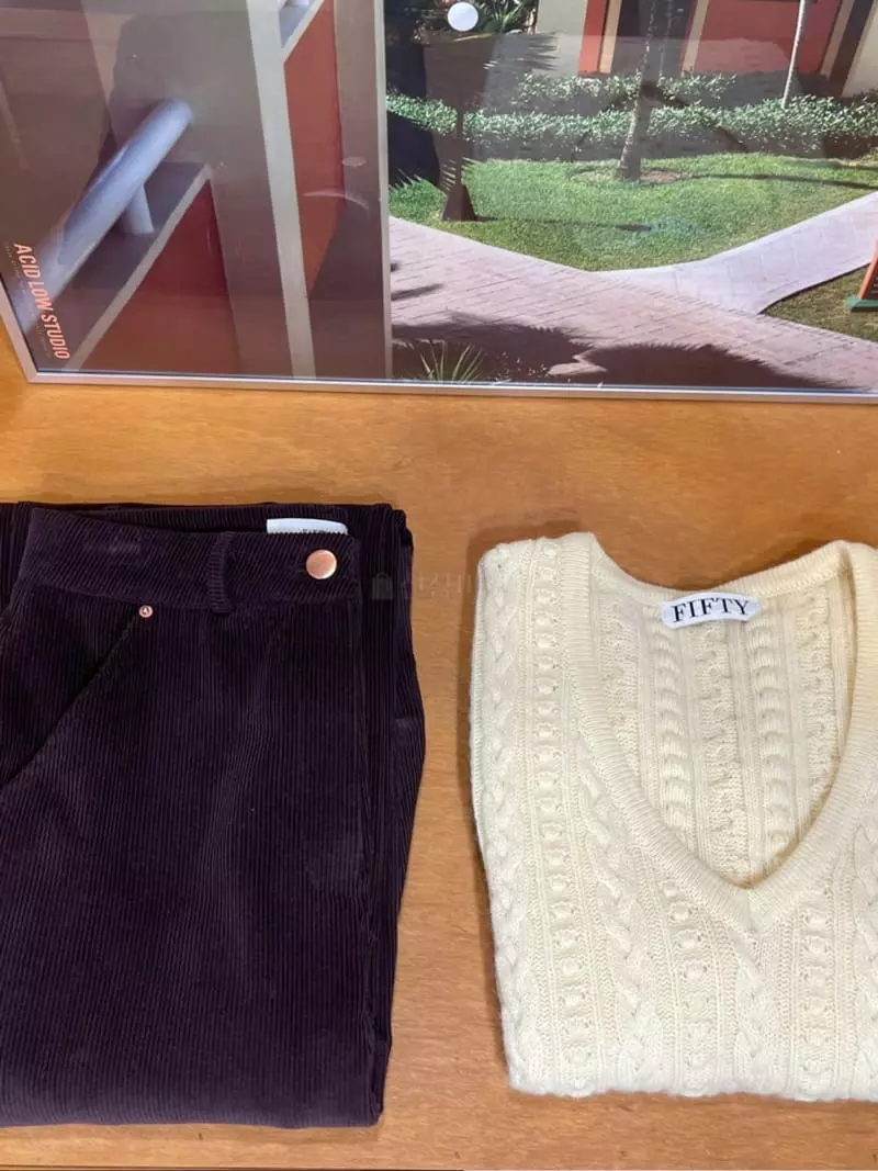 Fifty - Korean Women Fashion - #womensfashion - Rib Pants - 3