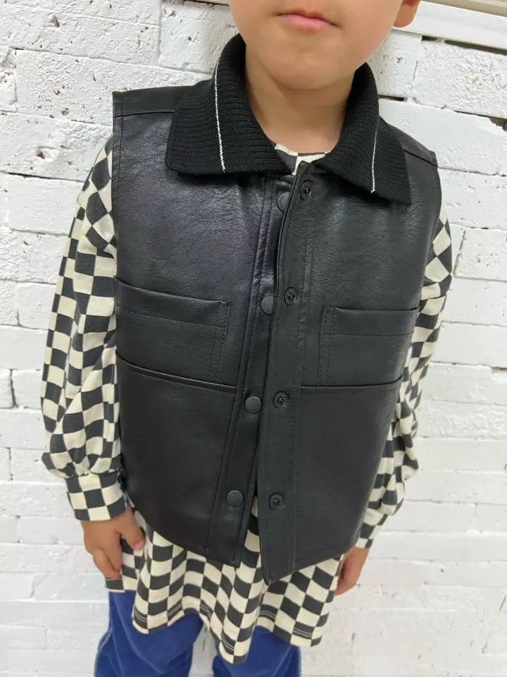 Fine Studio - Korean Children Fashion - #childofig - Leather Vest - 6