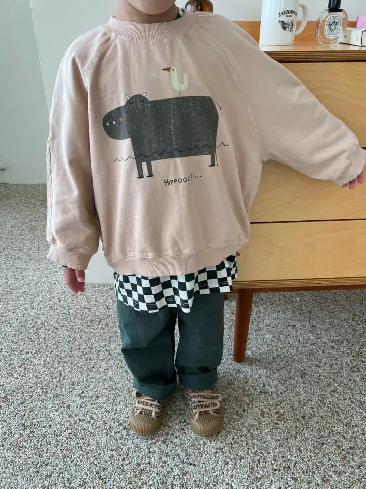 Fine Studio - Korean Children Fashion - #childrensboutique - Hippo Sweatshirt - 6