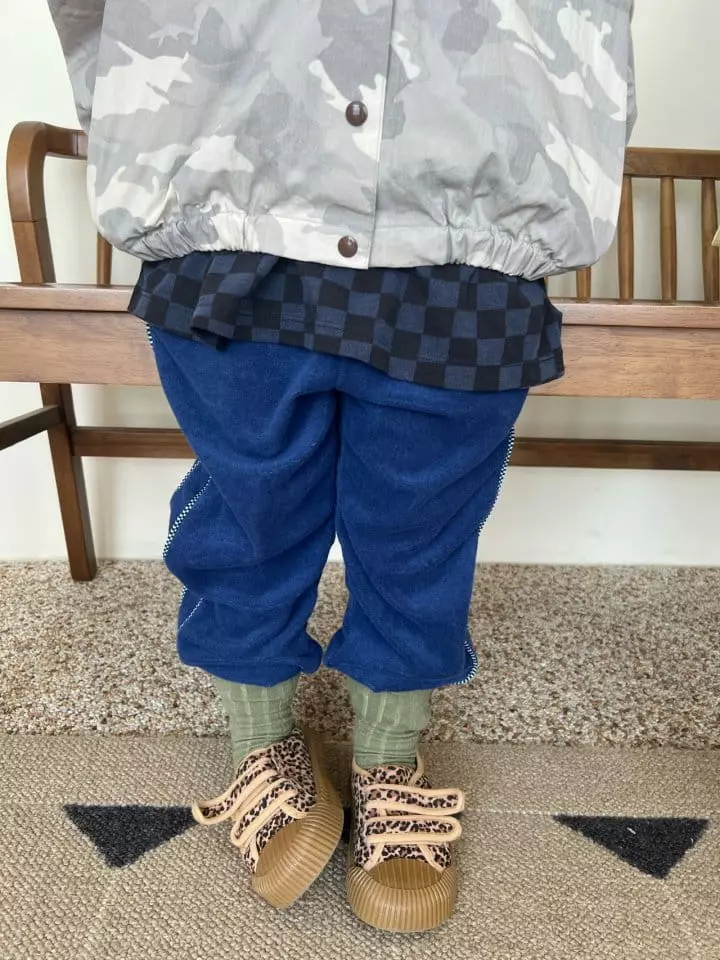 Fine Studio - Korean Children Fashion - #fashionkids - Piping Tery Pants - 11