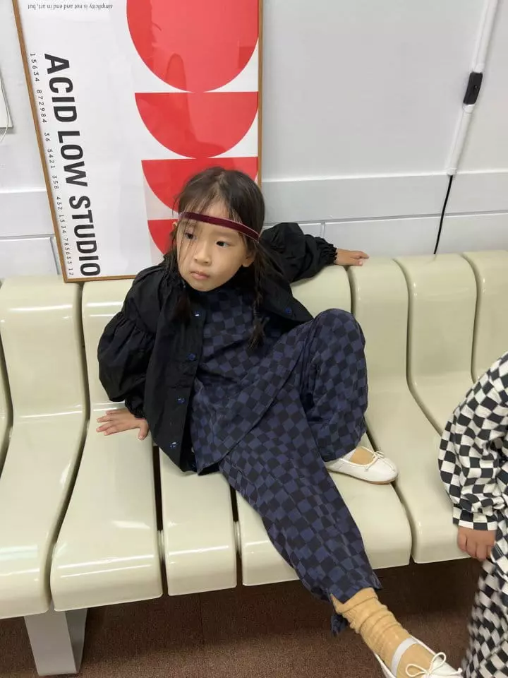 Fine Studio - Korean Children Fashion - #fashionkids - Chess Loose Tee - 2