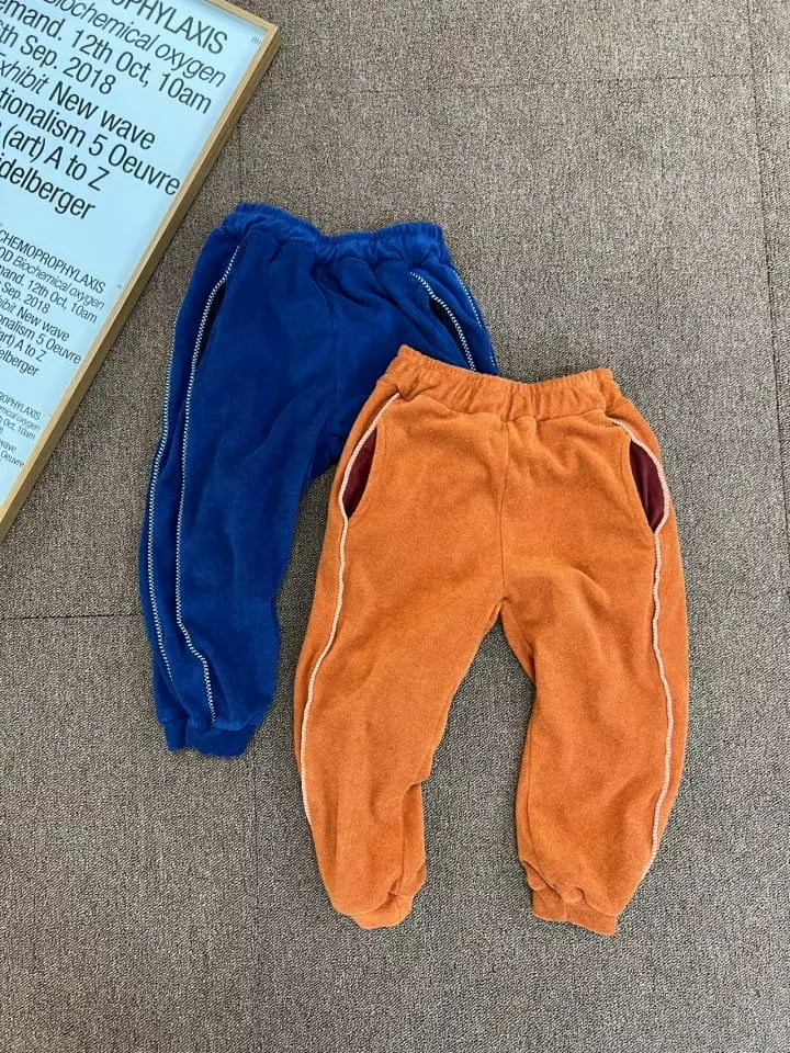 Fine Studio - Korean Children Fashion - #kidsshorts - Piping Tery Pants - 12