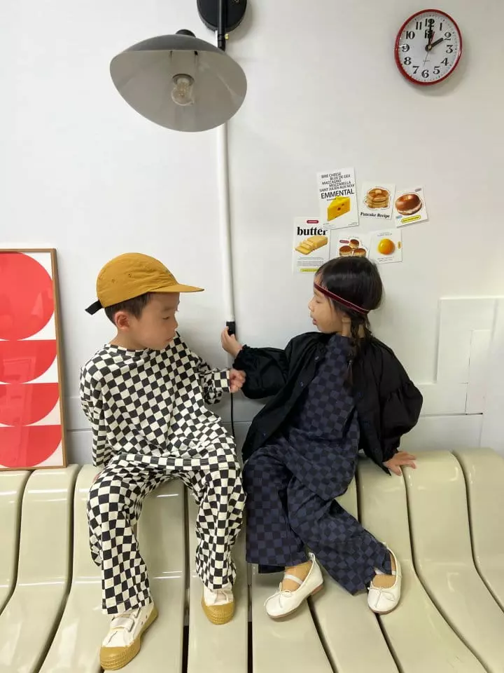 Fine Studio - Korean Children Fashion - #fashionkids - Check Board Pants - 4