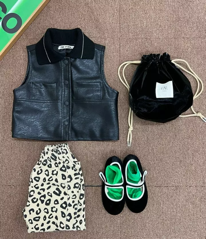 Fine Studio - Korean Children Fashion - #kidsstore - Leather Vest - 12
