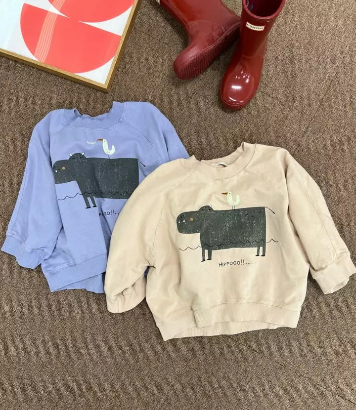 Fine Studio - Korean Children Fashion - #kidsstore - Hippo Sweatshirt - 11