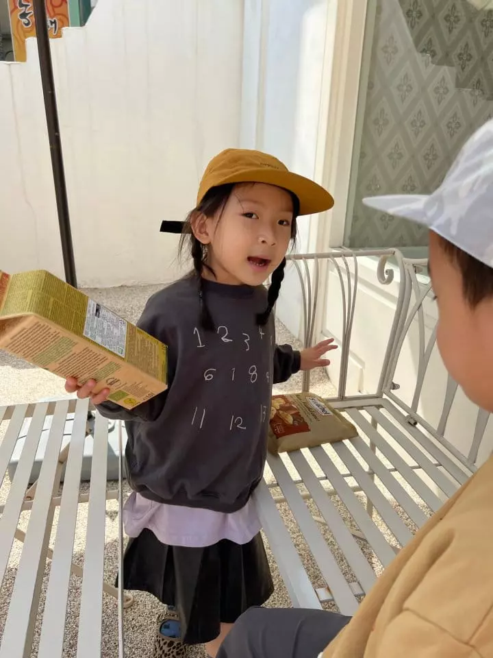 Fine Studio - Korean Children Fashion - #todddlerfashion - Number Sweatshirt - 6