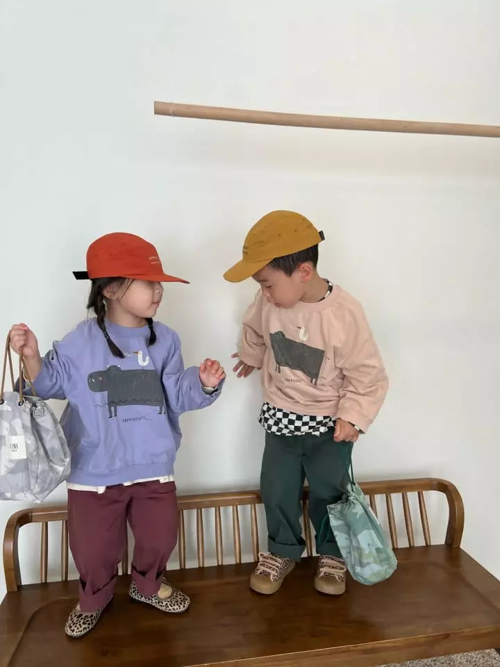 Fine Studio - Korean Children Fashion - #todddlerfashion - Hippo Sweatshirt - 2