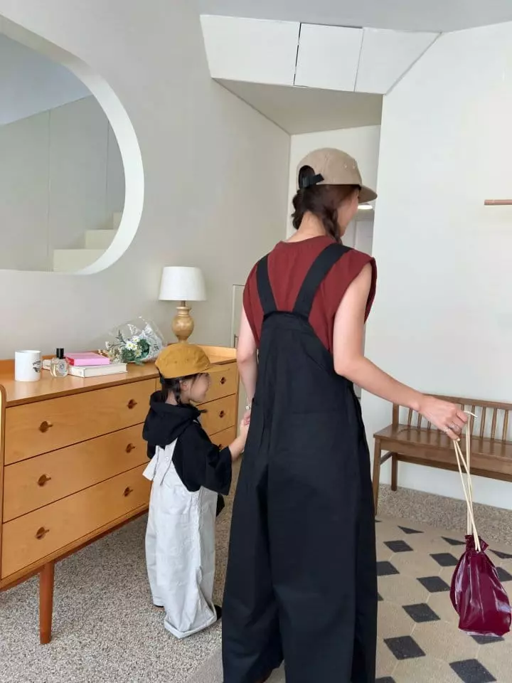 Fine Studio - Korean Children Fashion - #toddlerclothing - Bio Dungarees Pants with Mom - 6