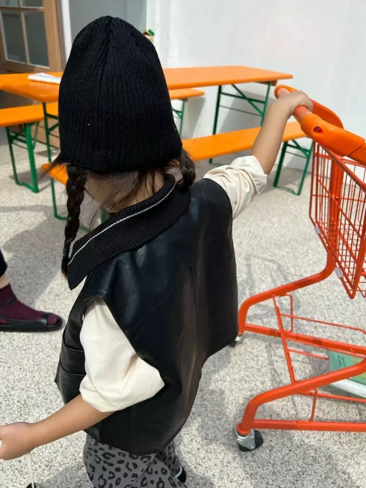 Fine Studio - Korean Children Fashion - #todddlerfashion - Leather Vest - 4
