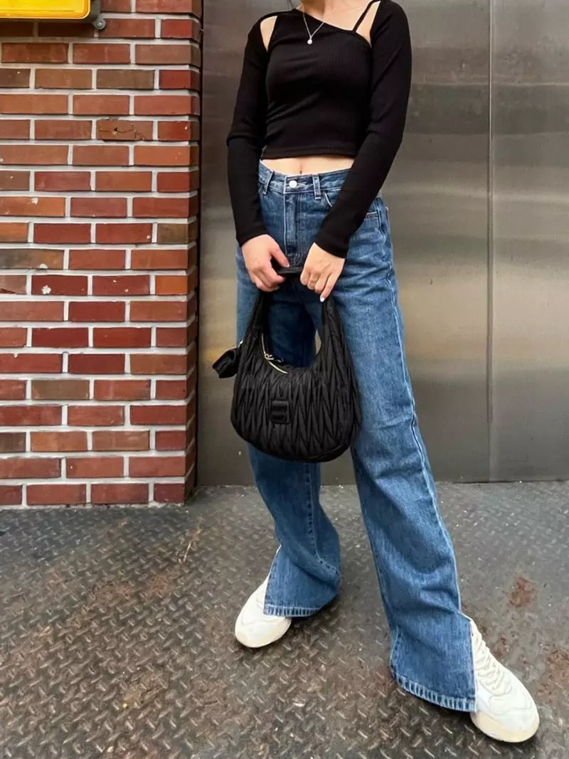 Flipar - Korean Women Fashion - #momslook - Slit Jeans - 7