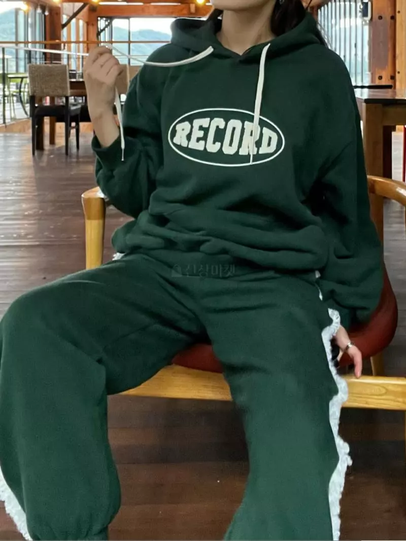 Flipar - Korean Women Fashion - #momslook - Recoad Fleece Sweatshirt Hoody