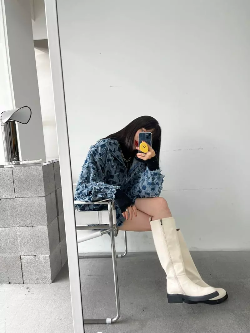 Flipar - Korean Women Fashion - #vintageinspired - Fringe Checker Jumper - 4