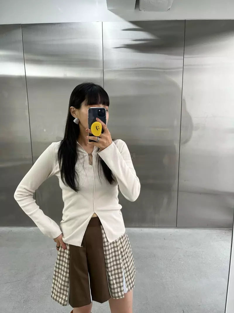 Flipar - Korean Women Fashion - #womensfashion - Collar Slit Tee - 12