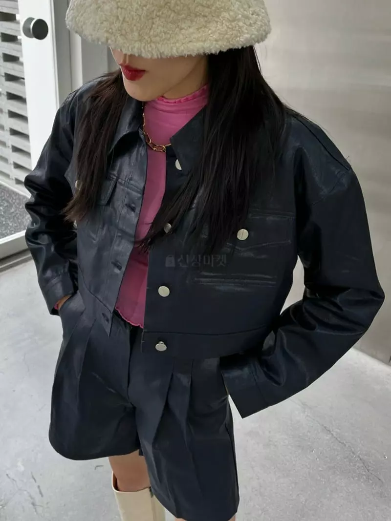 Flipar - Korean Women Fashion - #womensfashion - Coatting Crop Jacket - 5