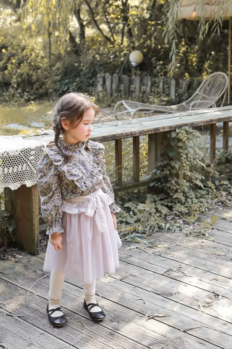 Flo - Korean Children Fashion - #littlefashionista - Frill Mesh Skirt Leggings - 5