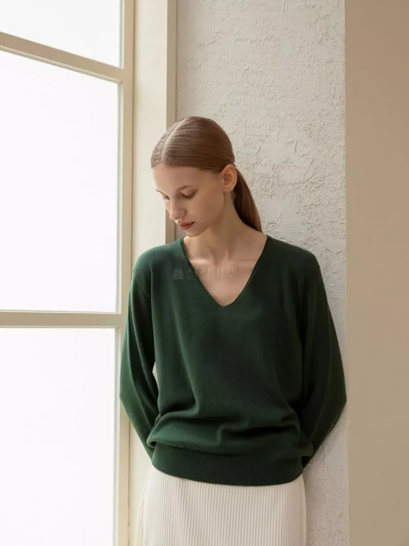 Floaty - Korean Women Fashion - #momslook - Whole Gament Maxy V Knit