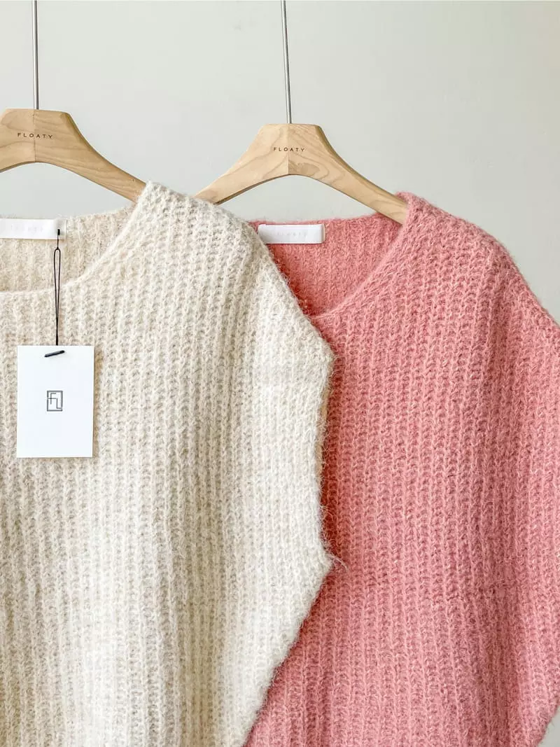 Floaty - Korean Women Fashion - #momslook - Early R Knit Tee - 9