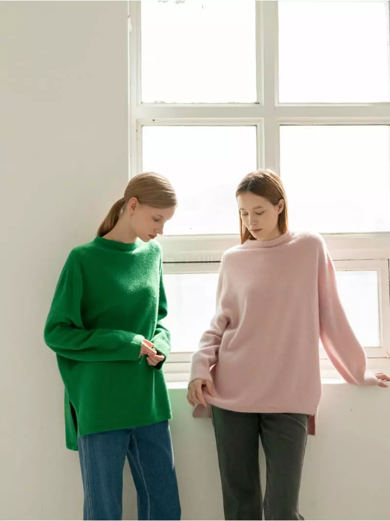 Floaty - Korean Women Fashion - #romanticstyle - Whole Gament Racoon Max R Knit Tee - 5
