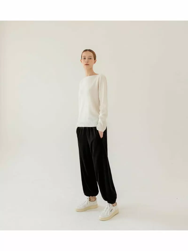 Floaty - Korean Women Fashion - #womensfashion - Whole Gament Shopie Knit Tee - 2