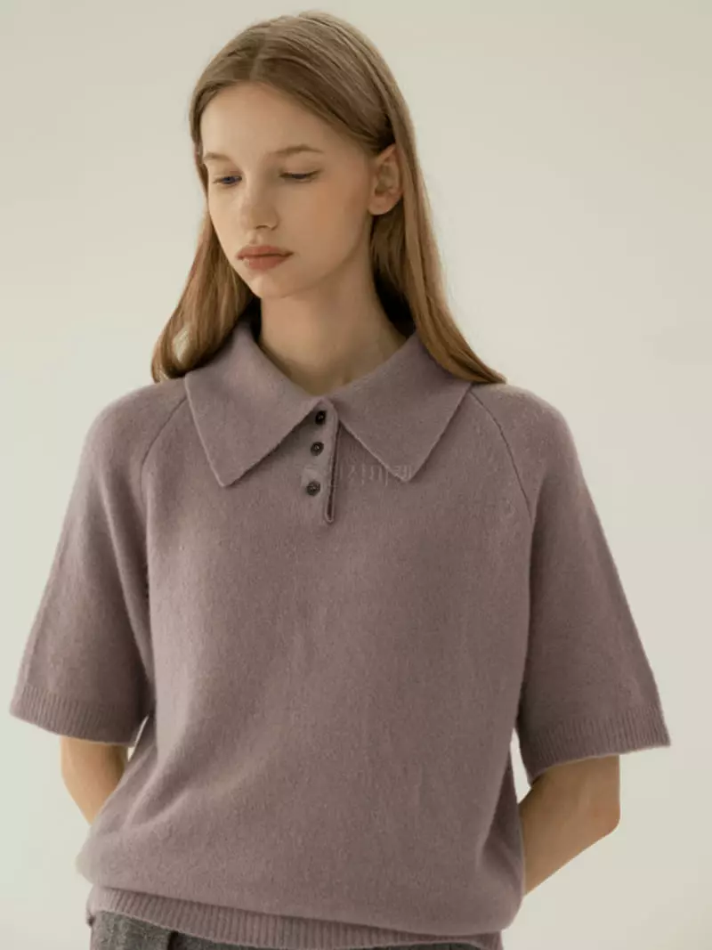 Floaty - Korean Women Fashion - #womensfashion - Bacster Collar Tee - 3