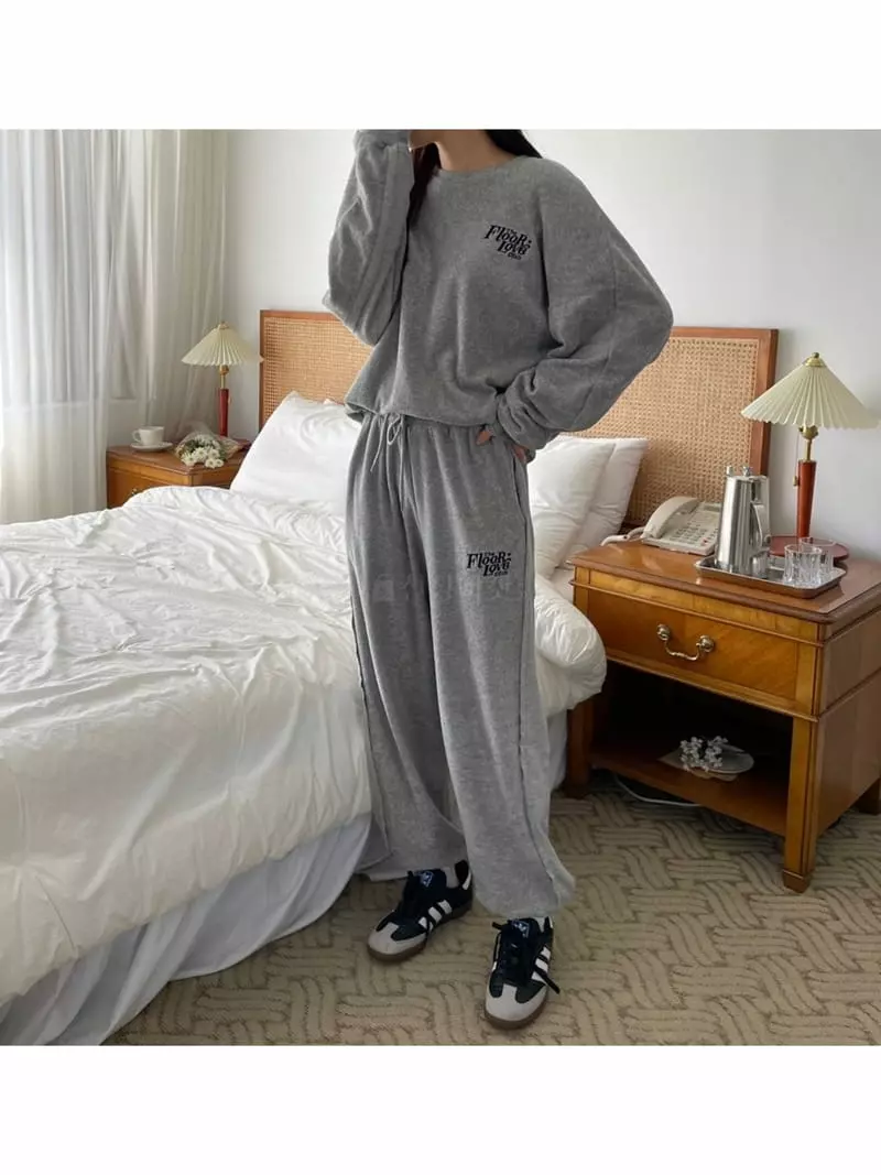 Floor - Korean Women Fashion - #momslook - Terry Pants - 2