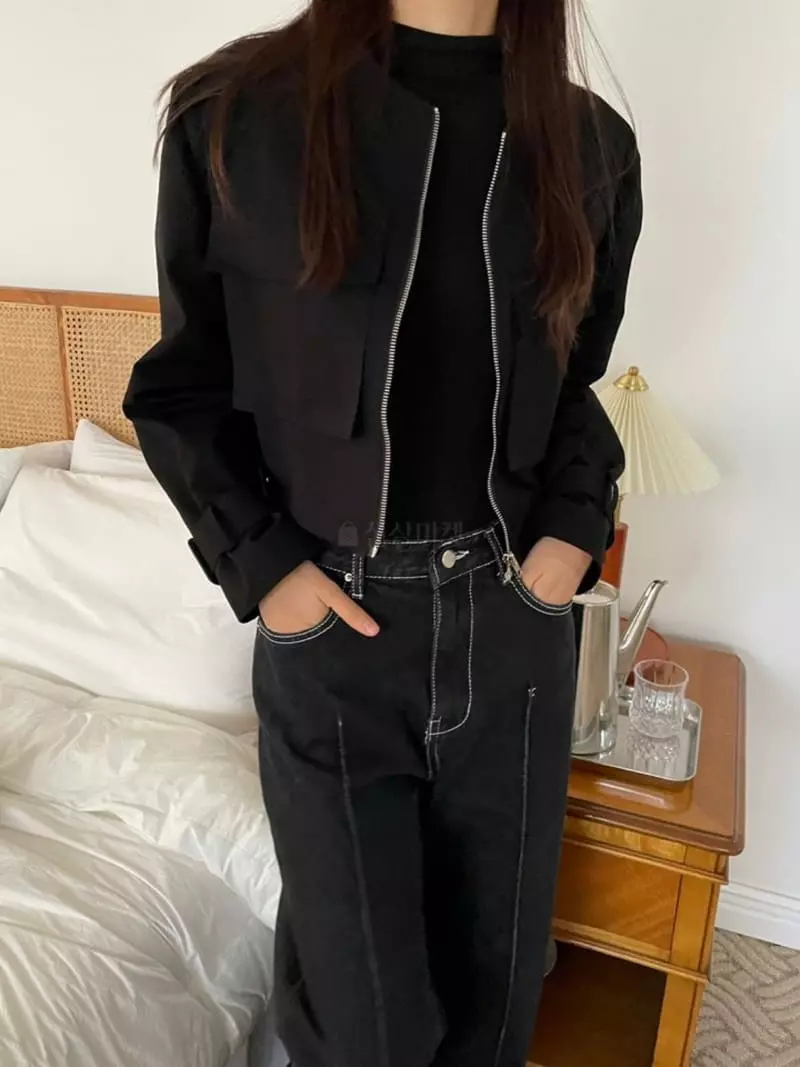 Floor - Korean Women Fashion - #momslook - Cotton Pocket Jumper