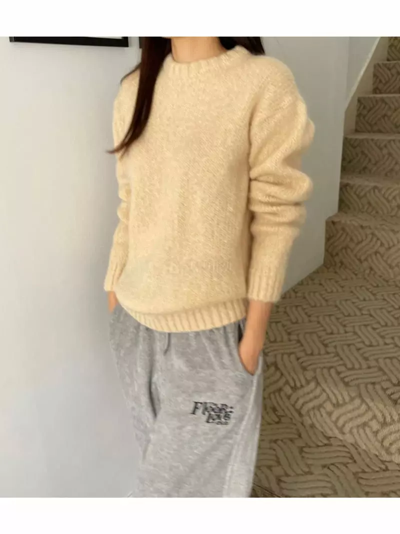 Floor - Korean Women Fashion - #momslook - Candy Round Knit Tee - 7