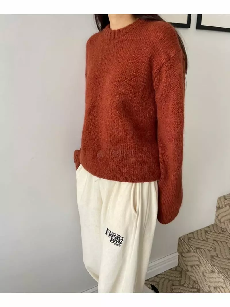 Floor - Korean Women Fashion - #pursuepretty - Candy Round Knit Tee - 12
