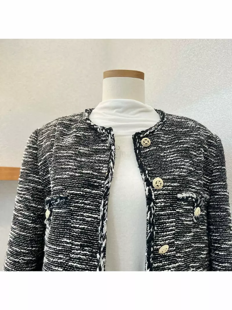 Floor - Korean Women Fashion - #restrostyle - Lang twid Jacket