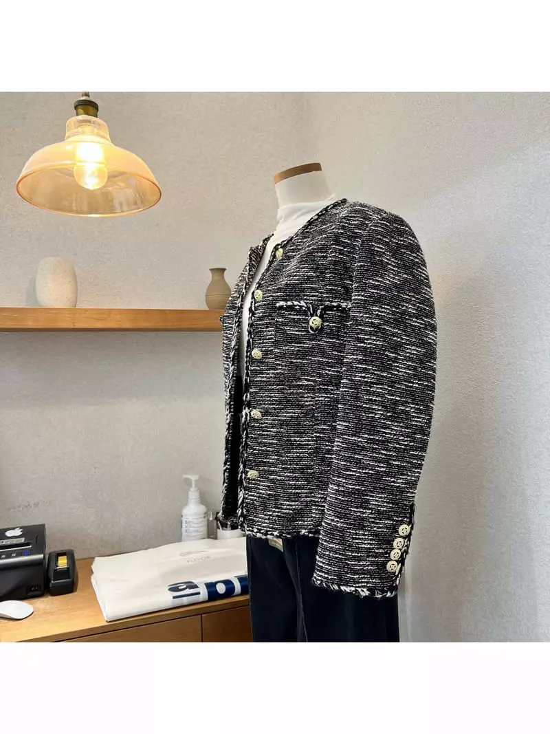 Floor - Korean Women Fashion - #romanticstyle - Lang twid Jacket - 2