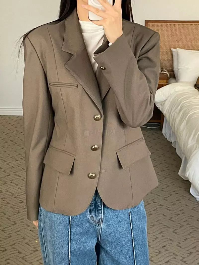 Floor - Korean Women Fashion - #shopsmall - Line Tailor Jacket - 2