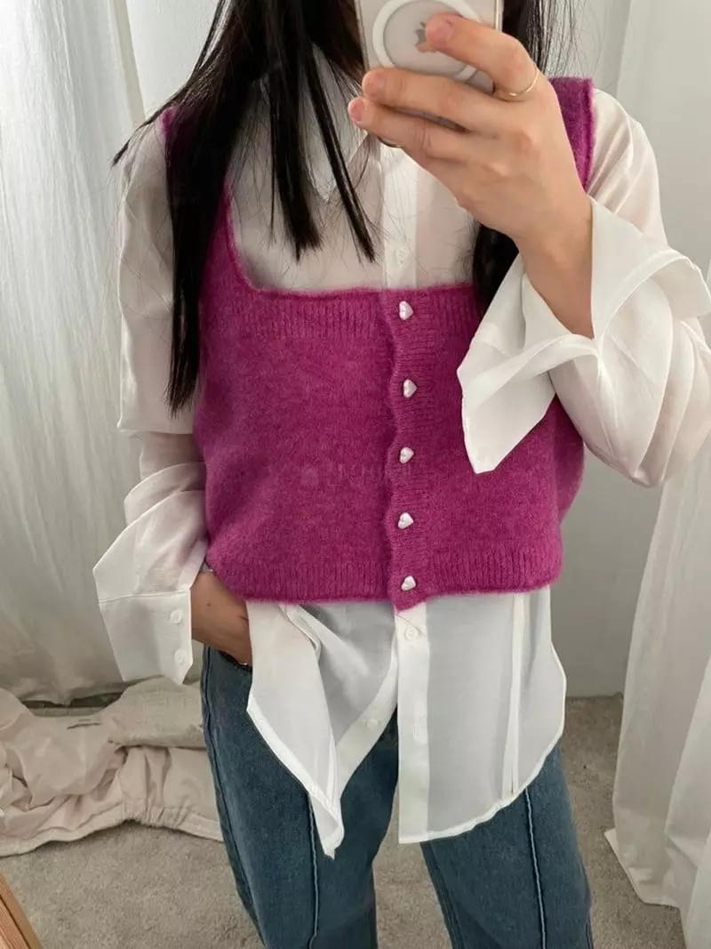 Floor - Korean Women Fashion - #thelittlethings - Bustier Knit Tee - 12
