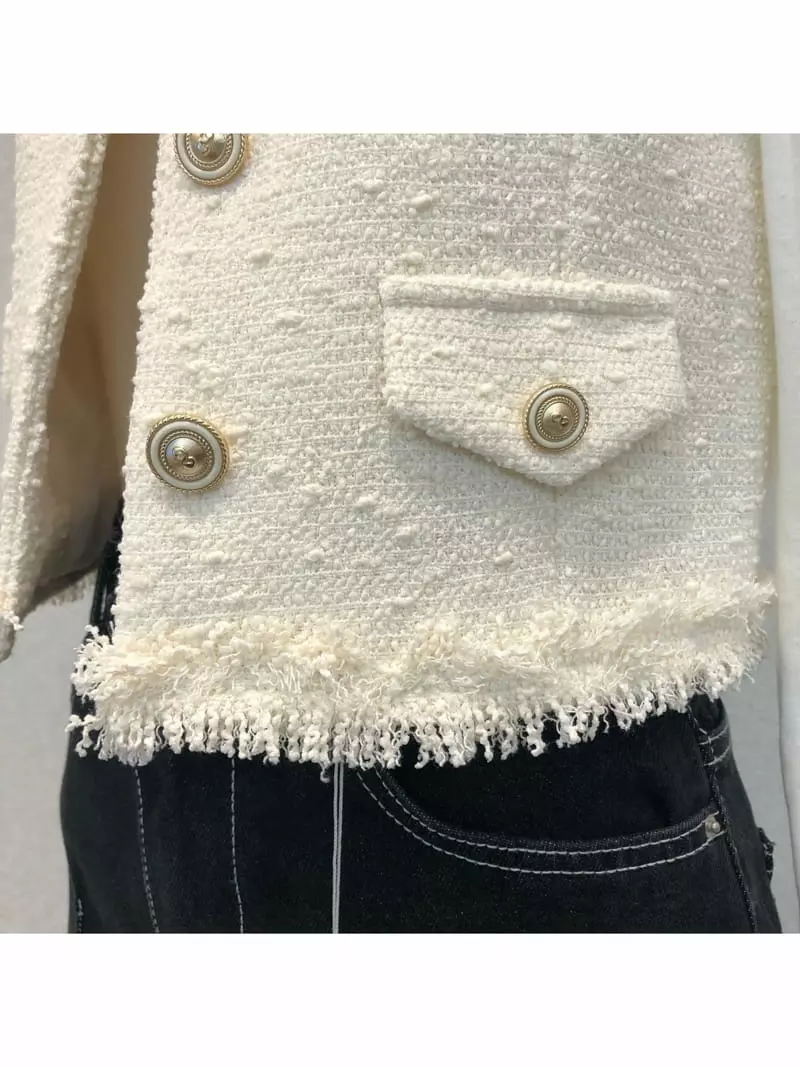 Floor - Korean Women Fashion - #thelittlethings - Dona Twid Vest Jacket - 3