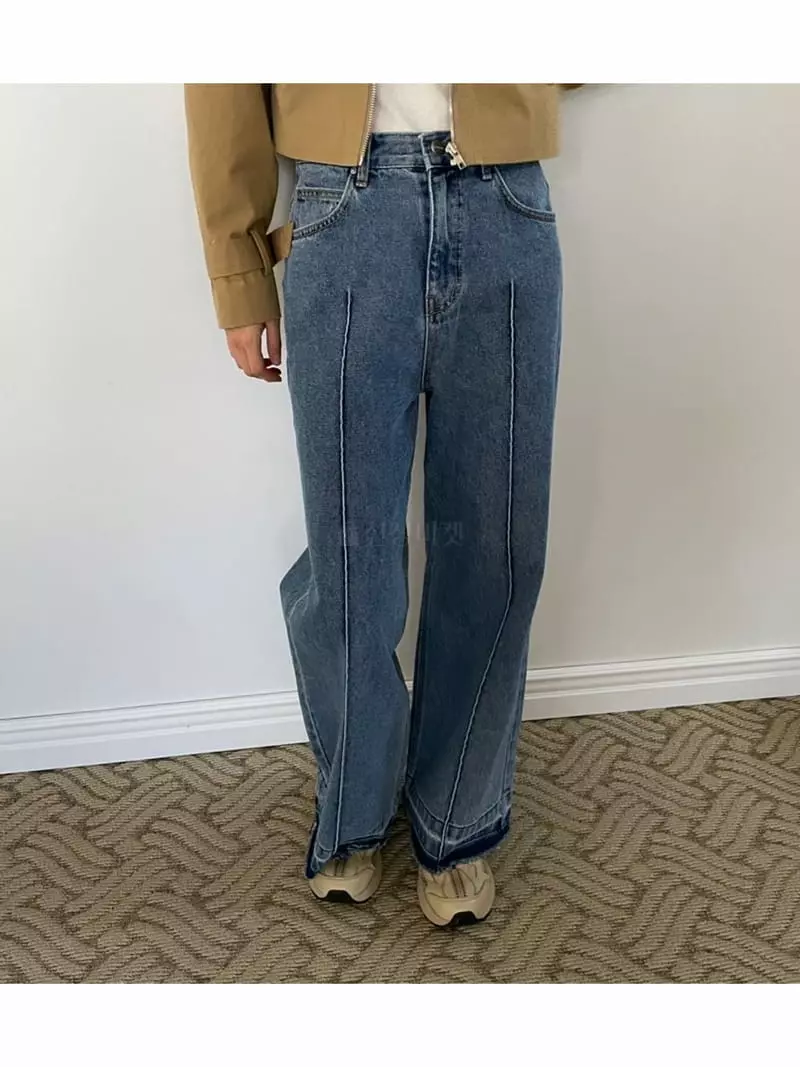 Floor - Korean Women Fashion - #womensfashion - Pintuck Cycle Jeans